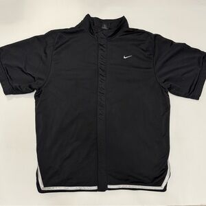 Nike Black Short Sleeve Top with White Trim size large